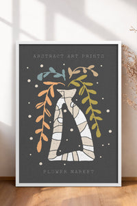 HOMEPACK Ahşap Çerçeveli Tablo Çerçeveli Poster Sanatsal Modern Duvar Dekoru FLOWER-96
