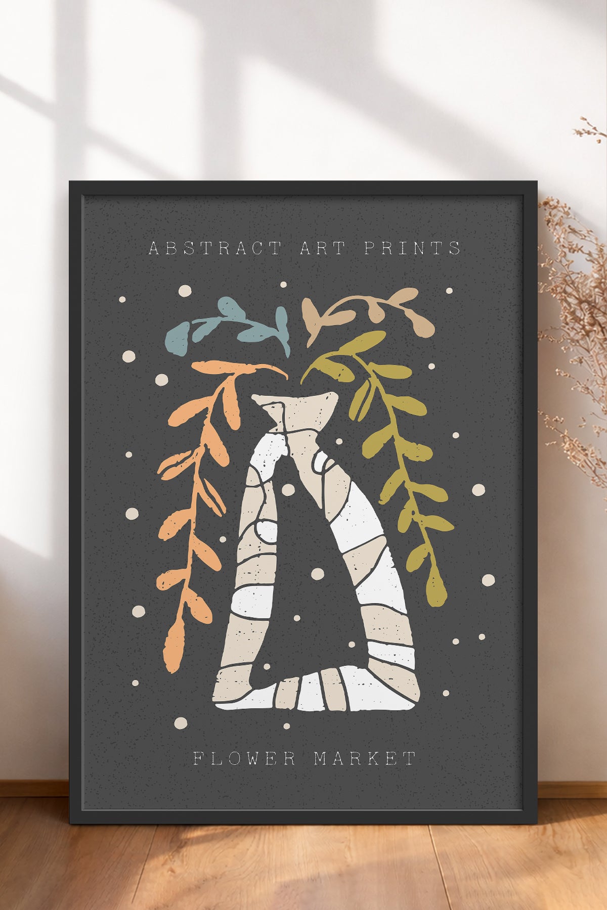HOMEPACK Ahşap Çerçeveli Tablo Çerçeveli Poster Sanatsal Modern Duvar Dekoru FLOWER-96