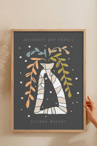 HOMEPACK Ahşap Çerçeveli Tablo Çerçeveli Poster Sanatsal Modern Duvar Dekoru FLOWER-96