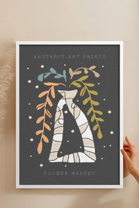 HOMEPACK Ahşap Çerçeveli Tablo Çerçeveli Poster Sanatsal Modern Duvar Dekoru FLOWER-96