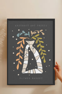 HOMEPACK Ahşap Çerçeveli Tablo Çerçeveli Poster Sanatsal Modern Duvar Dekoru FLOWER-96