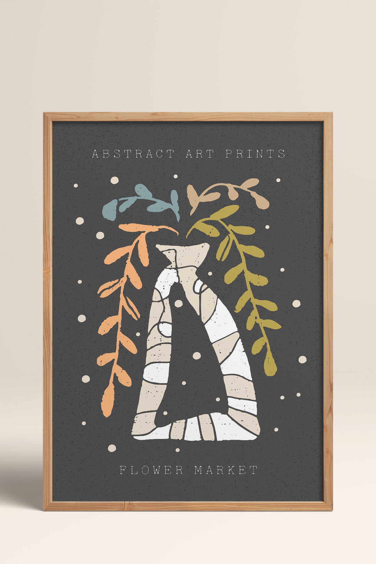 HOMEPACK Ahşap Çerçeveli Tablo Çerçeveli Poster Sanatsal Modern Duvar Dekoru FLOWER-96
