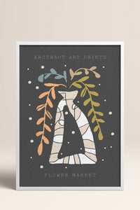 HOMEPACK Ahşap Çerçeveli Tablo Çerçeveli Poster Sanatsal Modern Duvar Dekoru FLOWER-96
