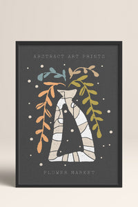 HOMEPACK Ahşap Çerçeveli Tablo Çerçeveli Poster Sanatsal Modern Duvar Dekoru FLOWER-96