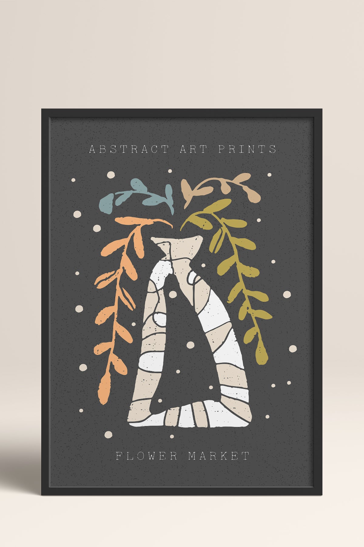 HOMEPACK Ahşap Çerçeveli Tablo Çerçeveli Poster Sanatsal Modern Duvar Dekoru FLOWER-96