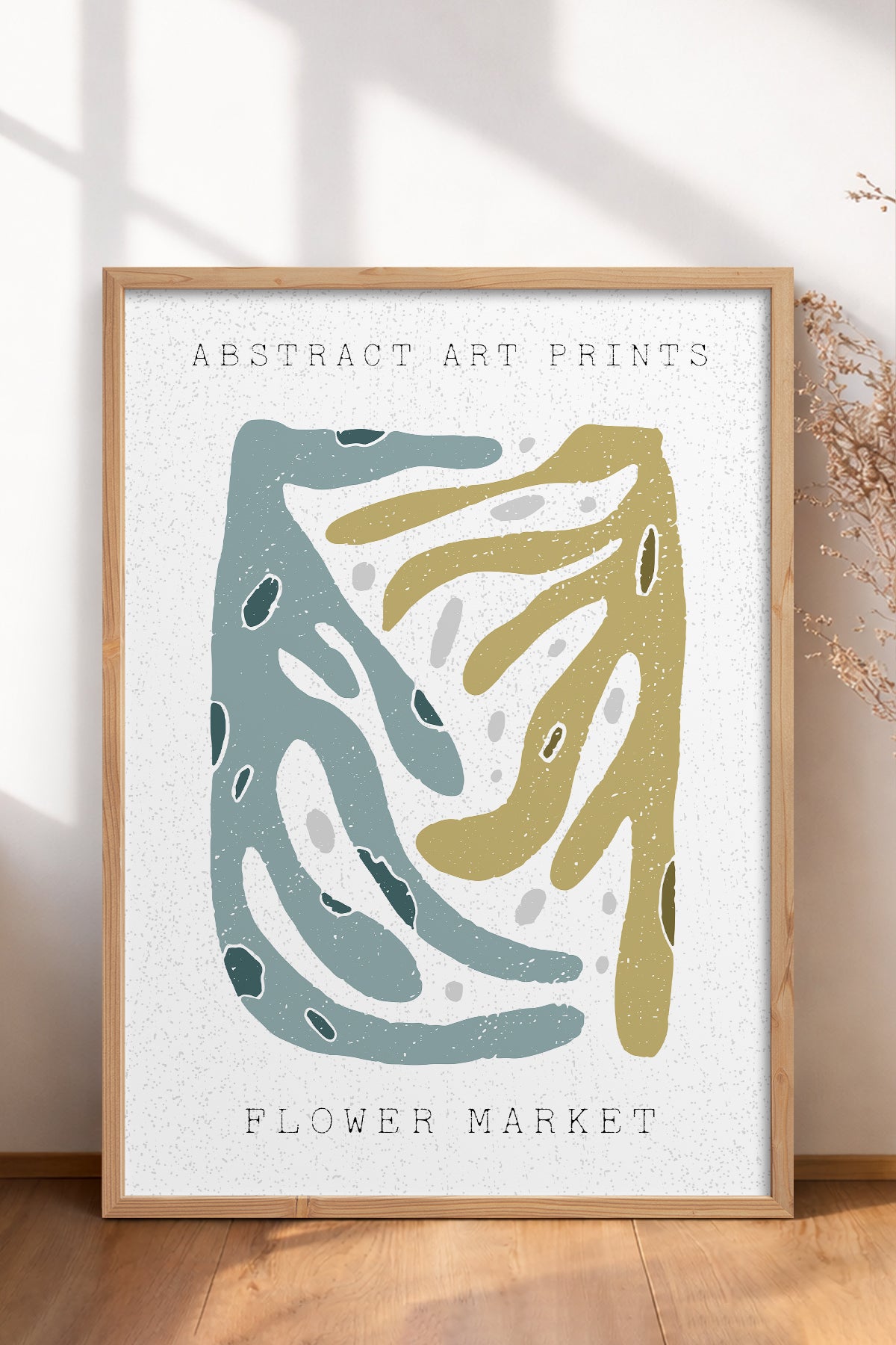HOMEPACK Ahşap Çerçeveli Tablo Çerçeveli Poster Sanatsal Modern Duvar Dekoru FLOWER-97