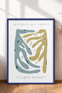 HOMEPACK Ahşap Çerçeveli Tablo Çerçeveli Poster Sanatsal Modern Duvar Dekoru FLOWER-97