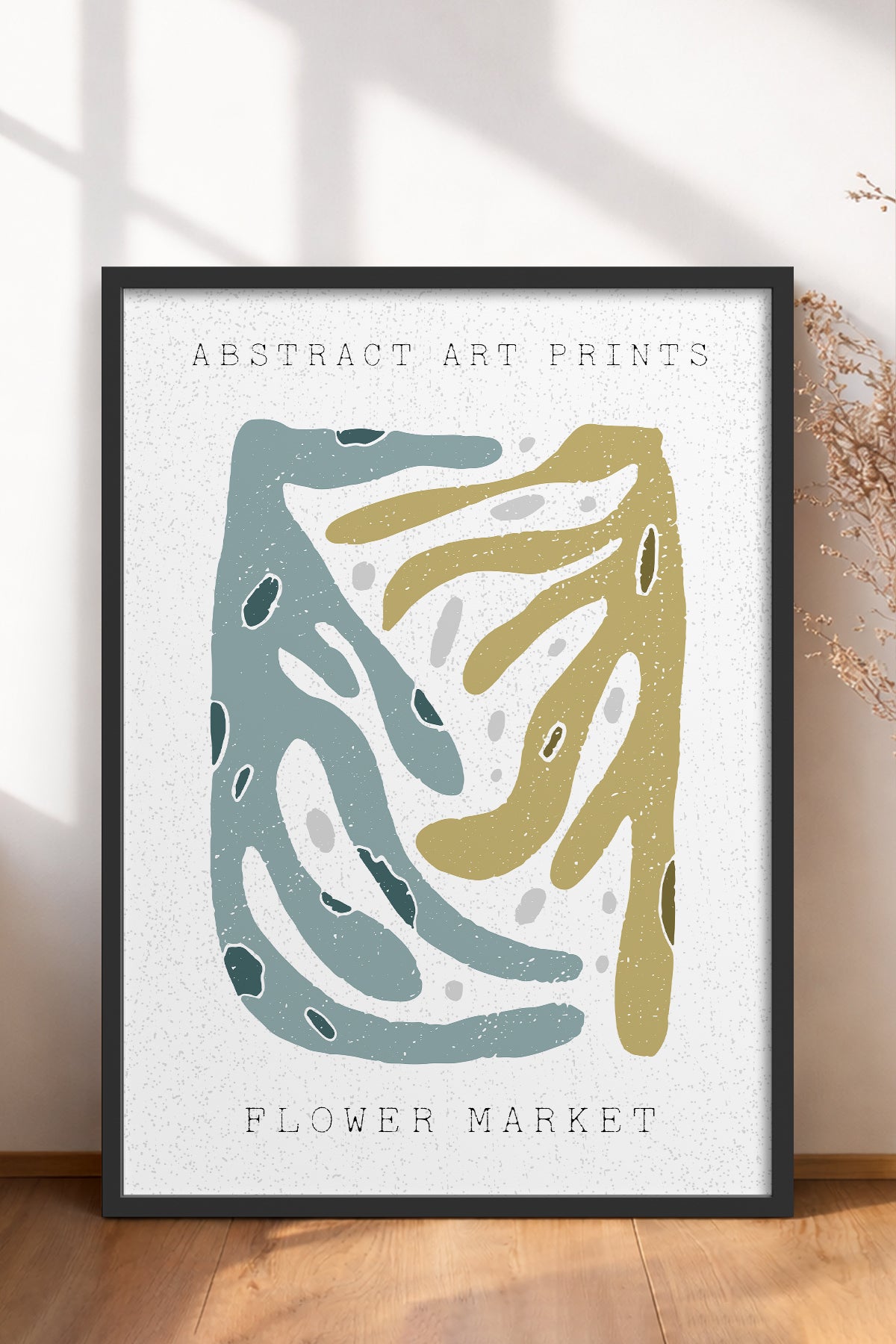 HOMEPACK Ahşap Çerçeveli Tablo Çerçeveli Poster Sanatsal Modern Duvar Dekoru FLOWER-97