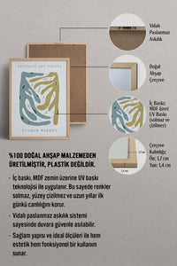 HOMEPACK Ahşap Çerçeveli Tablo Çerçeveli Poster Sanatsal Modern Duvar Dekoru FLOWER-97