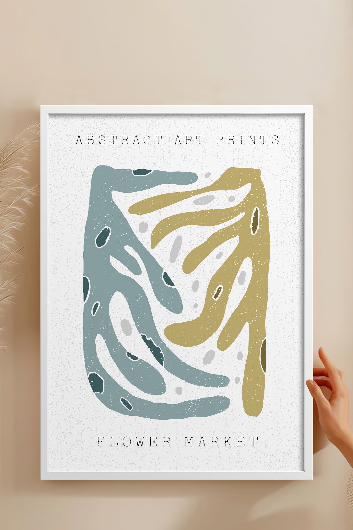 HOMEPACK Ahşap Çerçeveli Tablo Çerçeveli Poster Sanatsal Modern Duvar Dekoru FLOWER-97