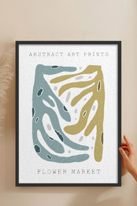 HOMEPACK Ahşap Çerçeveli Tablo Çerçeveli Poster Sanatsal Modern Duvar Dekoru FLOWER-97