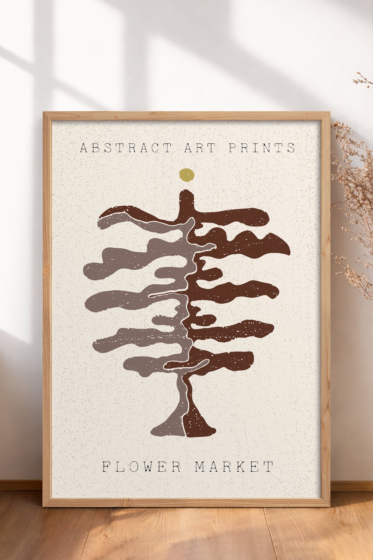 HOMEPACK Ahşap Çerçeveli Tablo Çerçeveli Poster Sanatsal Modern Duvar Dekoru FLOWER-99