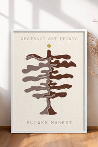 HOMEPACK Ahşap Çerçeveli Tablo Çerçeveli Poster Sanatsal Modern Duvar Dekoru FLOWER-99