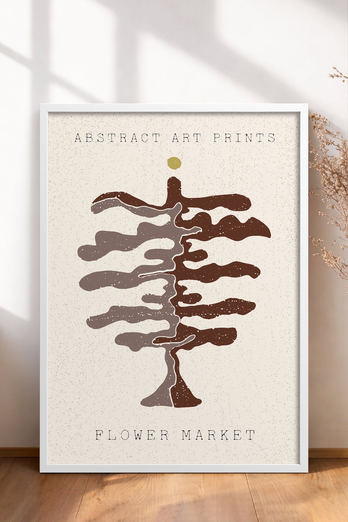 HOMEPACK Ahşap Çerçeveli Tablo Çerçeveli Poster Sanatsal Modern Duvar Dekoru FLOWER-99