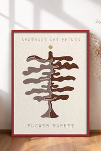 HOMEPACK Ahşap Çerçeveli Tablo Çerçeveli Poster Sanatsal Modern Duvar Dekoru FLOWER-99