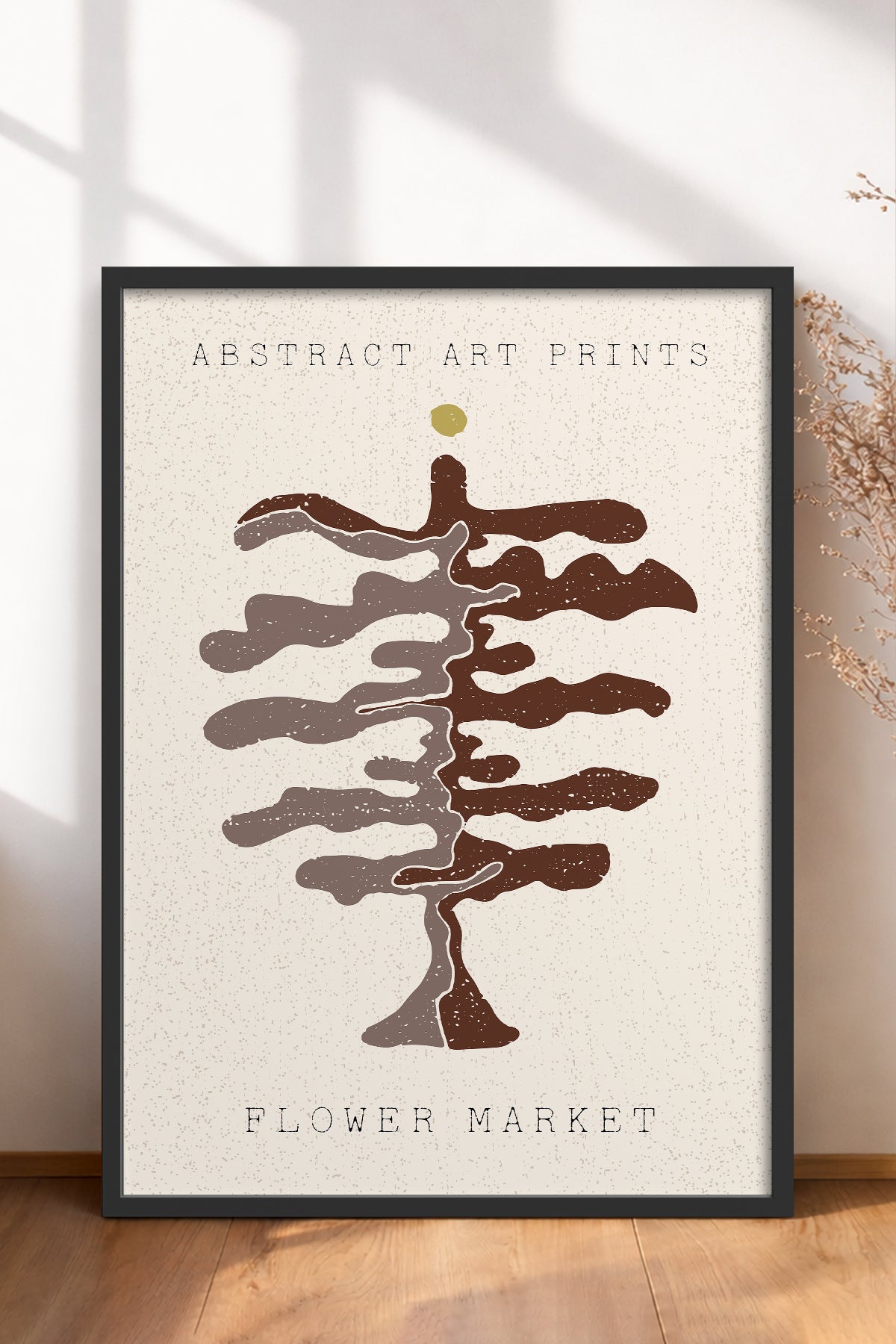 HOMEPACK Ahşap Çerçeveli Tablo Çerçeveli Poster Sanatsal Modern Duvar Dekoru FLOWER-99