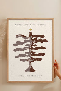 HOMEPACK Ahşap Çerçeveli Tablo Çerçeveli Poster Sanatsal Modern Duvar Dekoru FLOWER-99