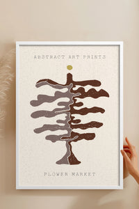 HOMEPACK Ahşap Çerçeveli Tablo Çerçeveli Poster Sanatsal Modern Duvar Dekoru FLOWER-99