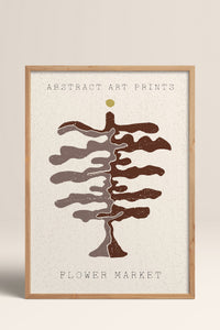 HOMEPACK Ahşap Çerçeveli Tablo Çerçeveli Poster Sanatsal Modern Duvar Dekoru FLOWER-99