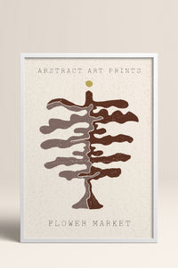 HOMEPACK Ahşap Çerçeveli Tablo Çerçeveli Poster Sanatsal Modern Duvar Dekoru FLOWER-99