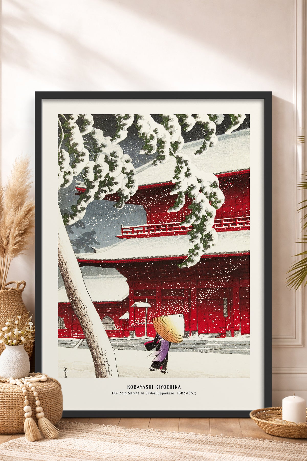 HOMEPACK Ahşap Çerçeveli Tablo Çerçeveli Poster Sanatsal Modern Duvar Dekoru JPN-016