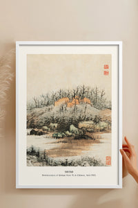 HOMEPACK Ahşap Çerçeveli Tablo Çerçeveli Poster Sanatsal Modern Duvar Dekoru JPN-03
