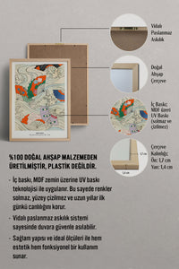 HOMEPACK Ahşap Çerçeveli Tablo Çerçeveli Poster Sanatsal Modern Duvar Dekoru JPN-033