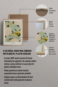 HOMEPACK Ahşap Çerçeveli Tablo Çerçeveli Poster Sanatsal Modern Duvar Dekoru JPN-034