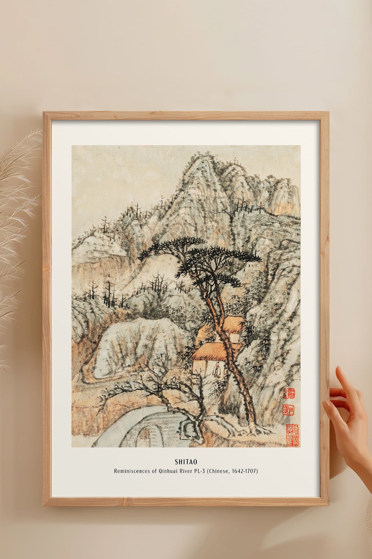 HOMEPACK Ahşap Çerçeveli Tablo Çerçeveli Poster Sanatsal Modern Duvar Dekoru JPN-04