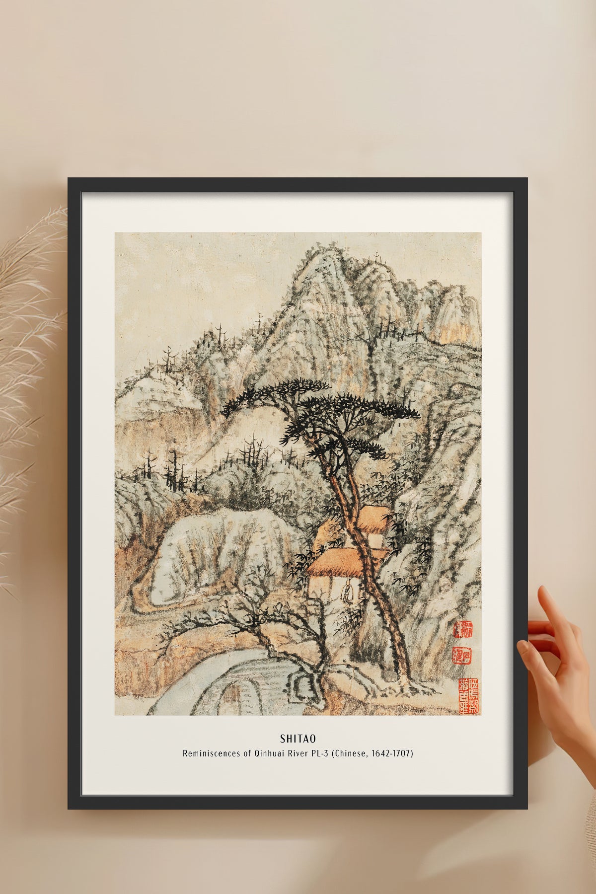 HOMEPACK Ahşap Çerçeveli Tablo Çerçeveli Poster Sanatsal Modern Duvar Dekoru JPN-04