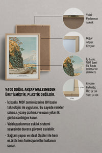 HOMEPACK Ahşap Çerçeveli Tablo Çerçeveli Poster Sanatsal Modern Duvar Dekoru JPN-041