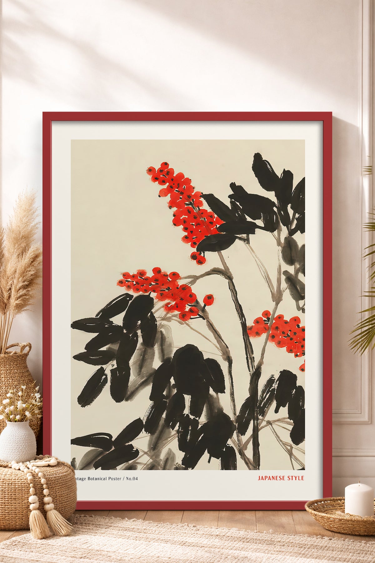 HOMEPACK Ahşap Çerçeveli Tablo Çerçeveli Poster Sanatsal Modern Duvar Dekoru JPN-049