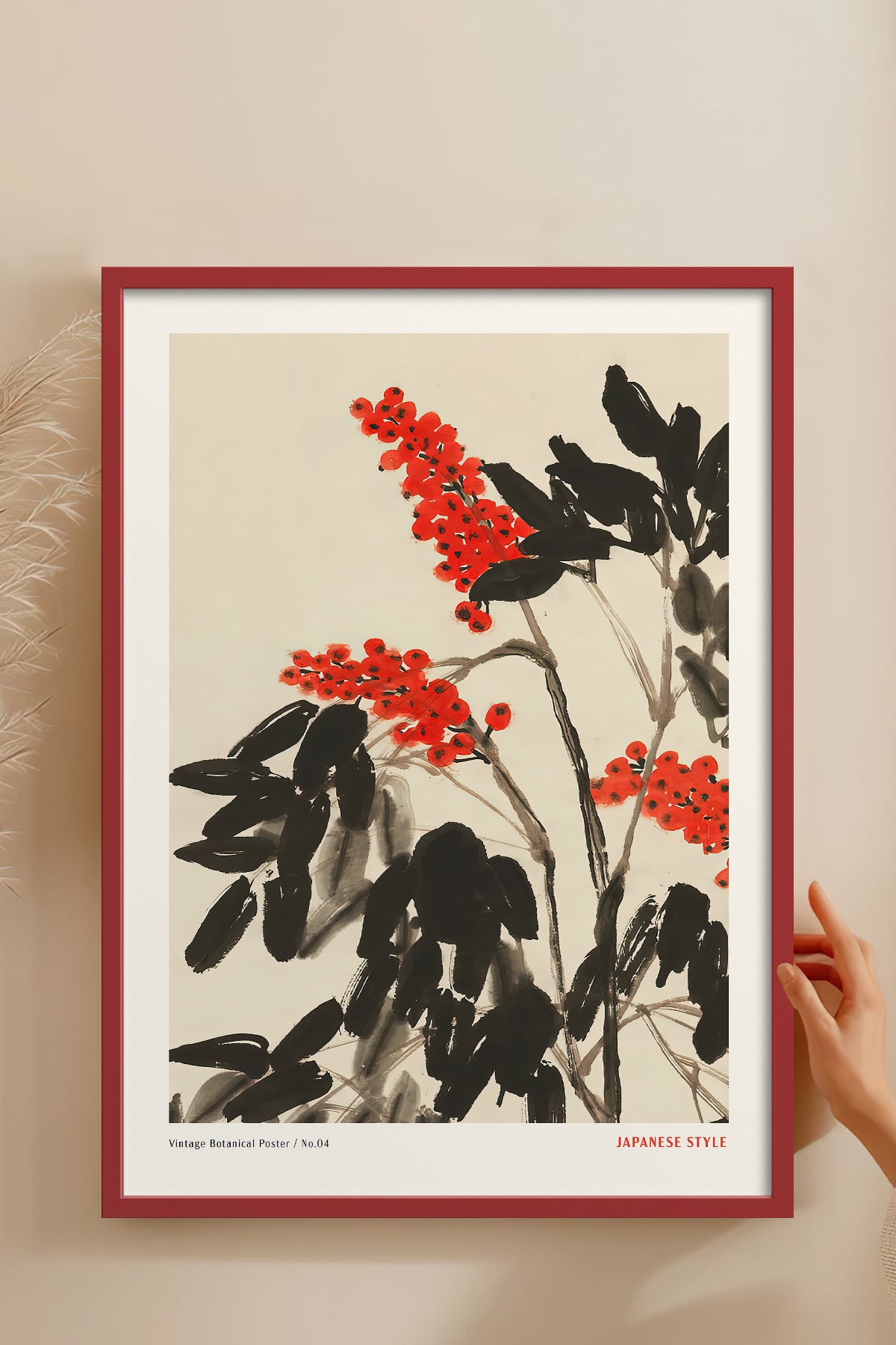 HOMEPACK Ahşap Çerçeveli Tablo Çerçeveli Poster Sanatsal Modern Duvar Dekoru JPN-049