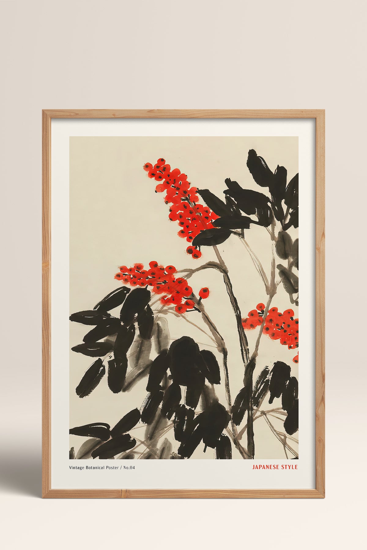HOMEPACK Ahşap Çerçeveli Tablo Çerçeveli Poster Sanatsal Modern Duvar Dekoru JPN-049
