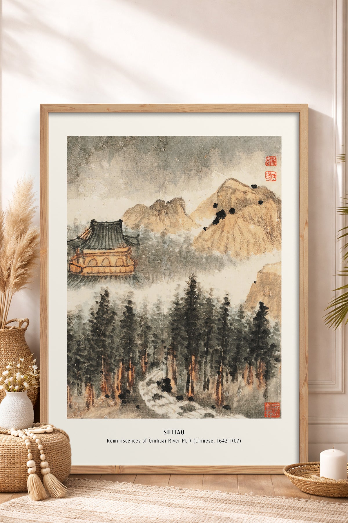 HOMEPACK Ahşap Çerçeveli Tablo Çerçeveli Poster Sanatsal Modern Duvar Dekoru JPN-05