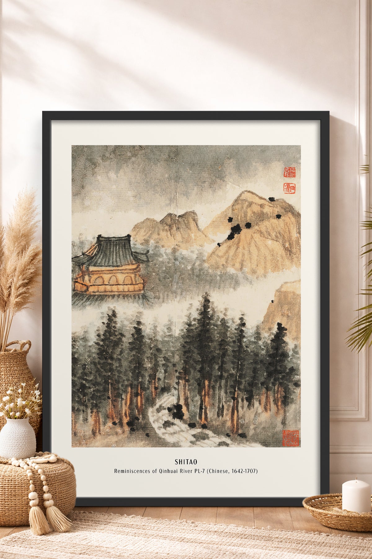 HOMEPACK Ahşap Çerçeveli Tablo Çerçeveli Poster Sanatsal Modern Duvar Dekoru JPN-05