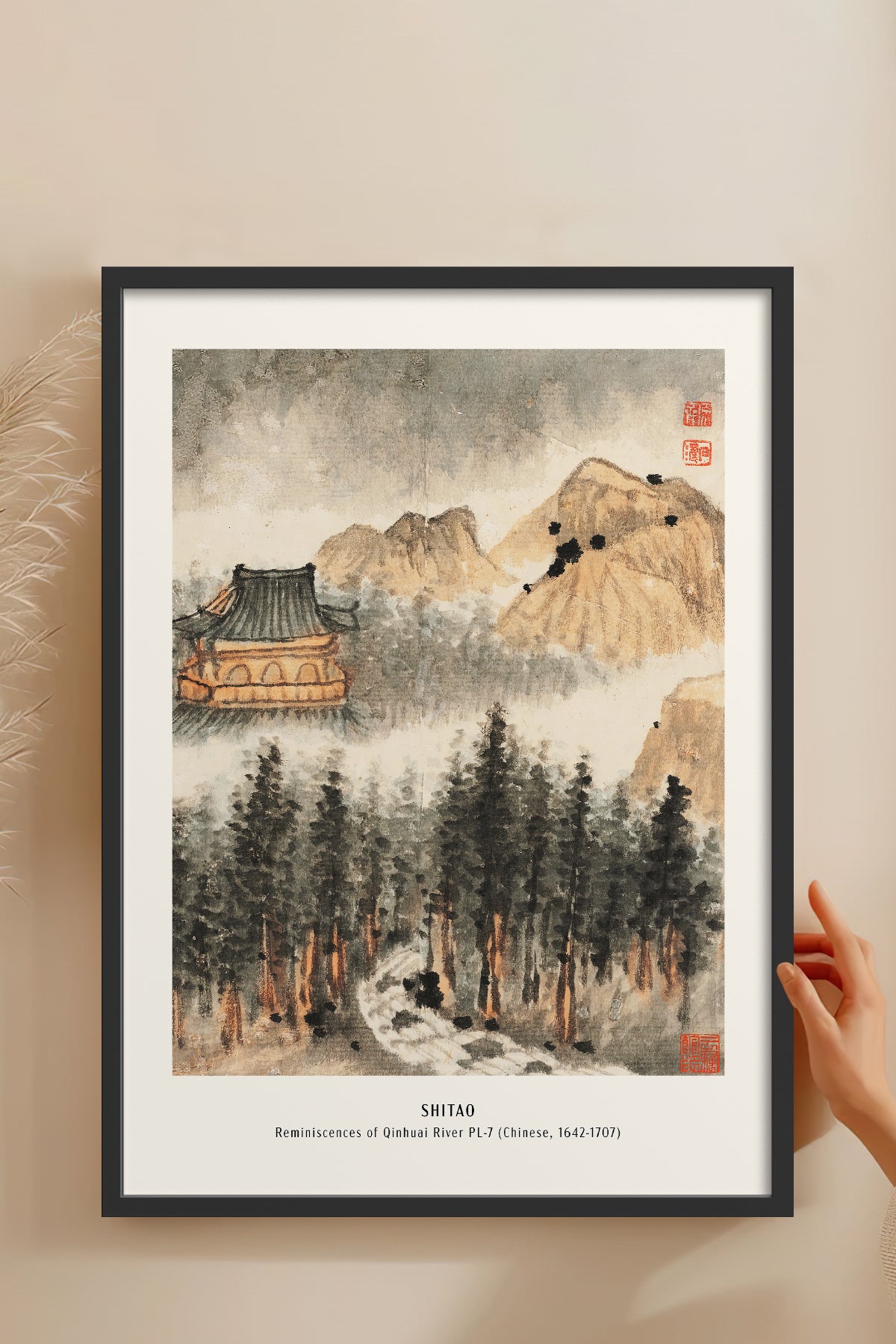 HOMEPACK Ahşap Çerçeveli Tablo Çerçeveli Poster Sanatsal Modern Duvar Dekoru JPN-05