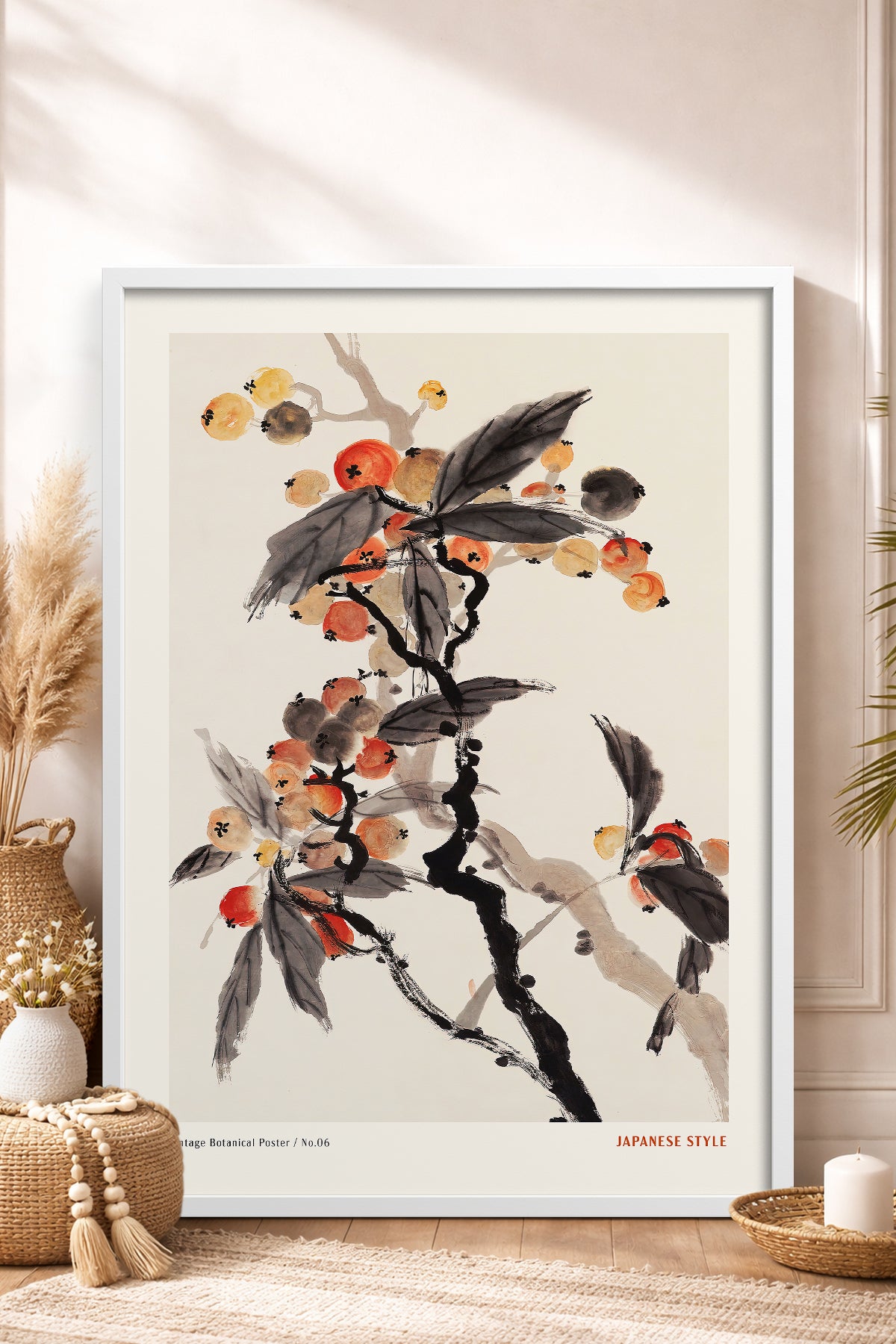 HOMEPACK Ahşap Çerçeveli Tablo Çerçeveli Poster Sanatsal Modern Duvar Dekoru JPN-051