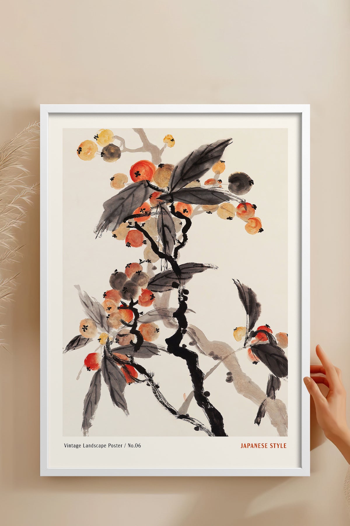 HOMEPACK Ahşap Çerçeveli Tablo Çerçeveli Poster Sanatsal Modern Duvar Dekoru JPN-051