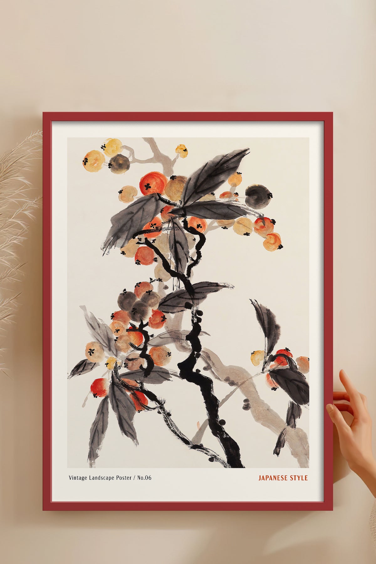 HOMEPACK Ahşap Çerçeveli Tablo Çerçeveli Poster Sanatsal Modern Duvar Dekoru JPN-051