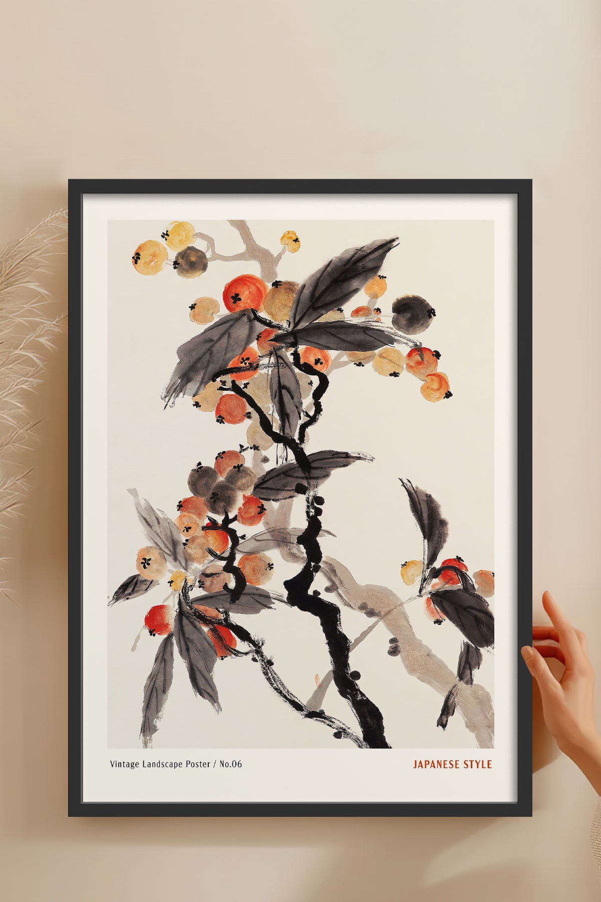 HOMEPACK Ahşap Çerçeveli Tablo Çerçeveli Poster Sanatsal Modern Duvar Dekoru JPN-051