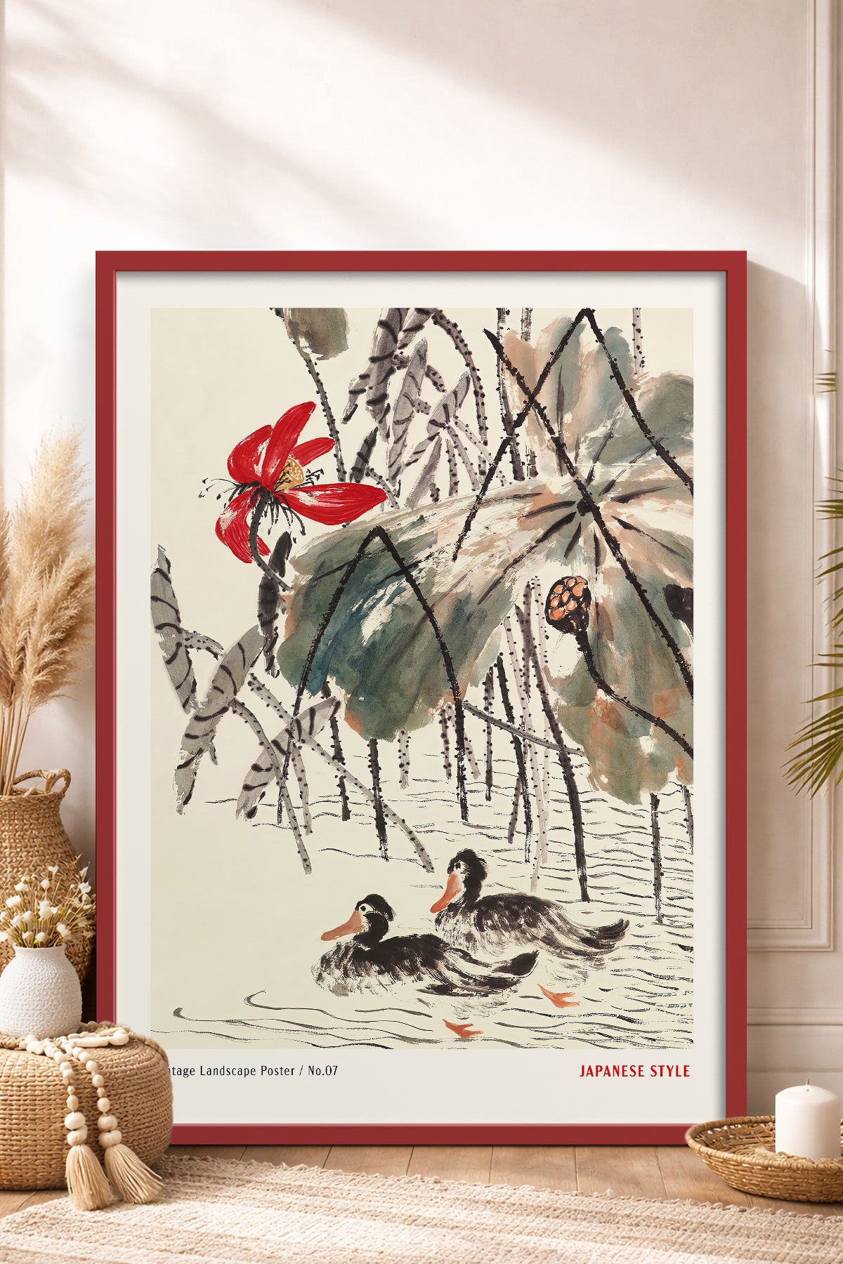 HOMEPACK Ahşap Çerçeveli Tablo Çerçeveli Poster Sanatsal Modern Duvar Dekoru JPN-052