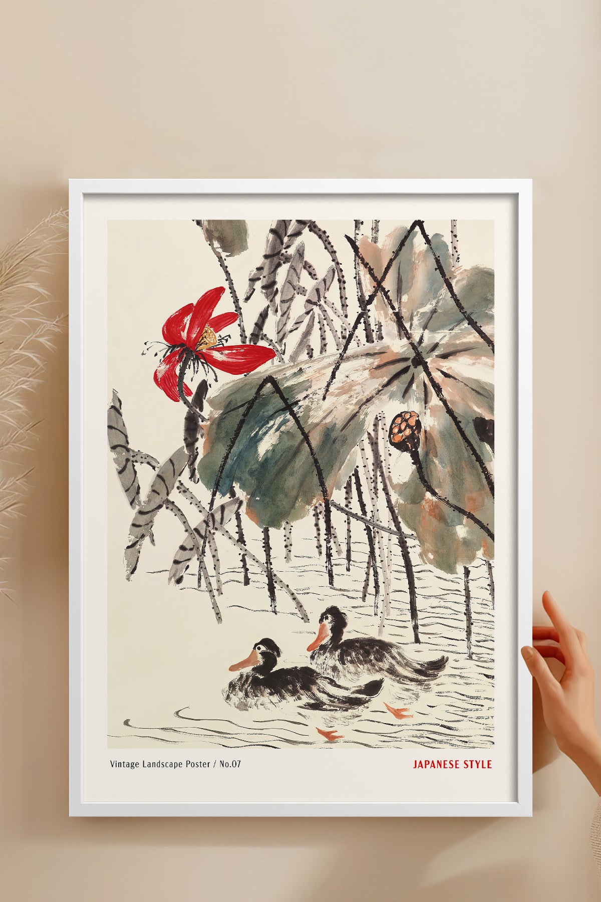 HOMEPACK Ahşap Çerçeveli Tablo Çerçeveli Poster Sanatsal Modern Duvar Dekoru JPN-052