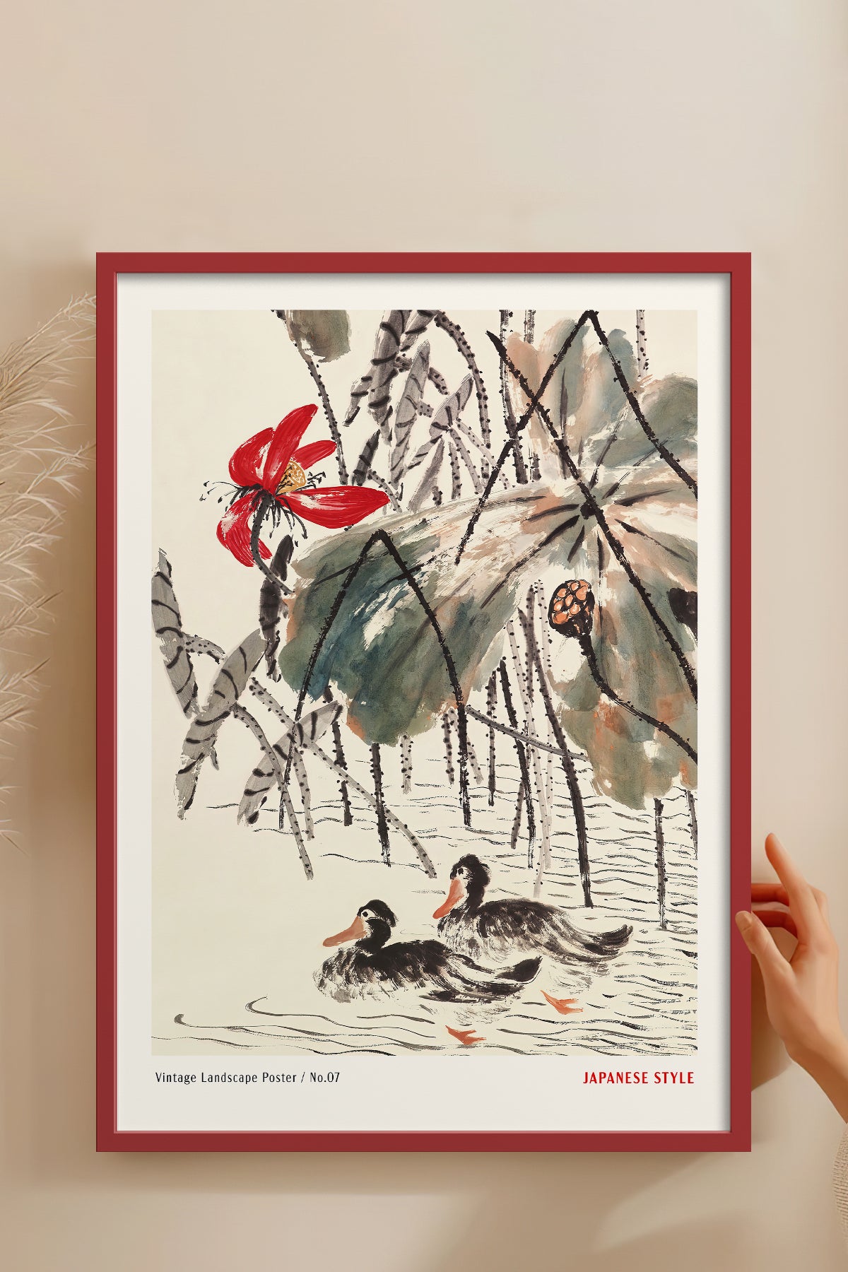 HOMEPACK Ahşap Çerçeveli Tablo Çerçeveli Poster Sanatsal Modern Duvar Dekoru JPN-052