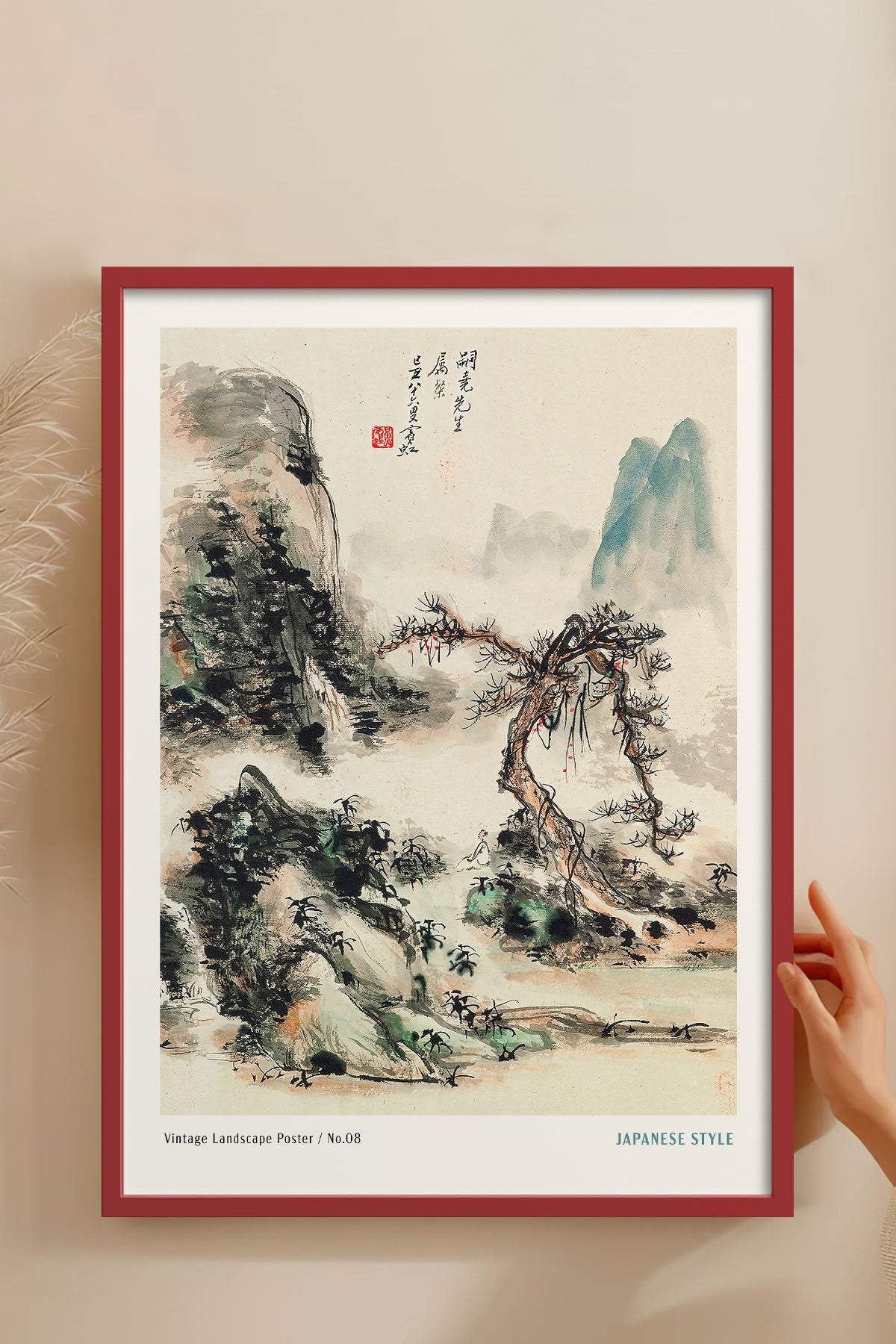 HOMEPACK Ahşap Çerçeveli Tablo Çerçeveli Poster Sanatsal Modern Duvar Dekoru JPN-053