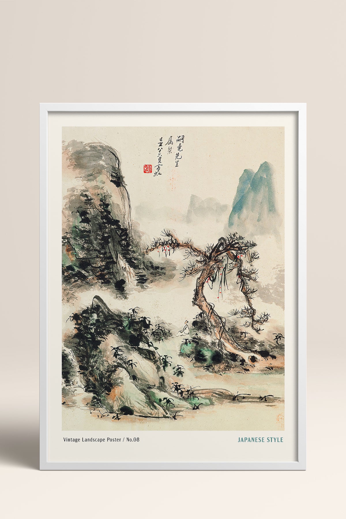 HOMEPACK Ahşap Çerçeveli Tablo Çerçeveli Poster Sanatsal Modern Duvar Dekoru JPN-053