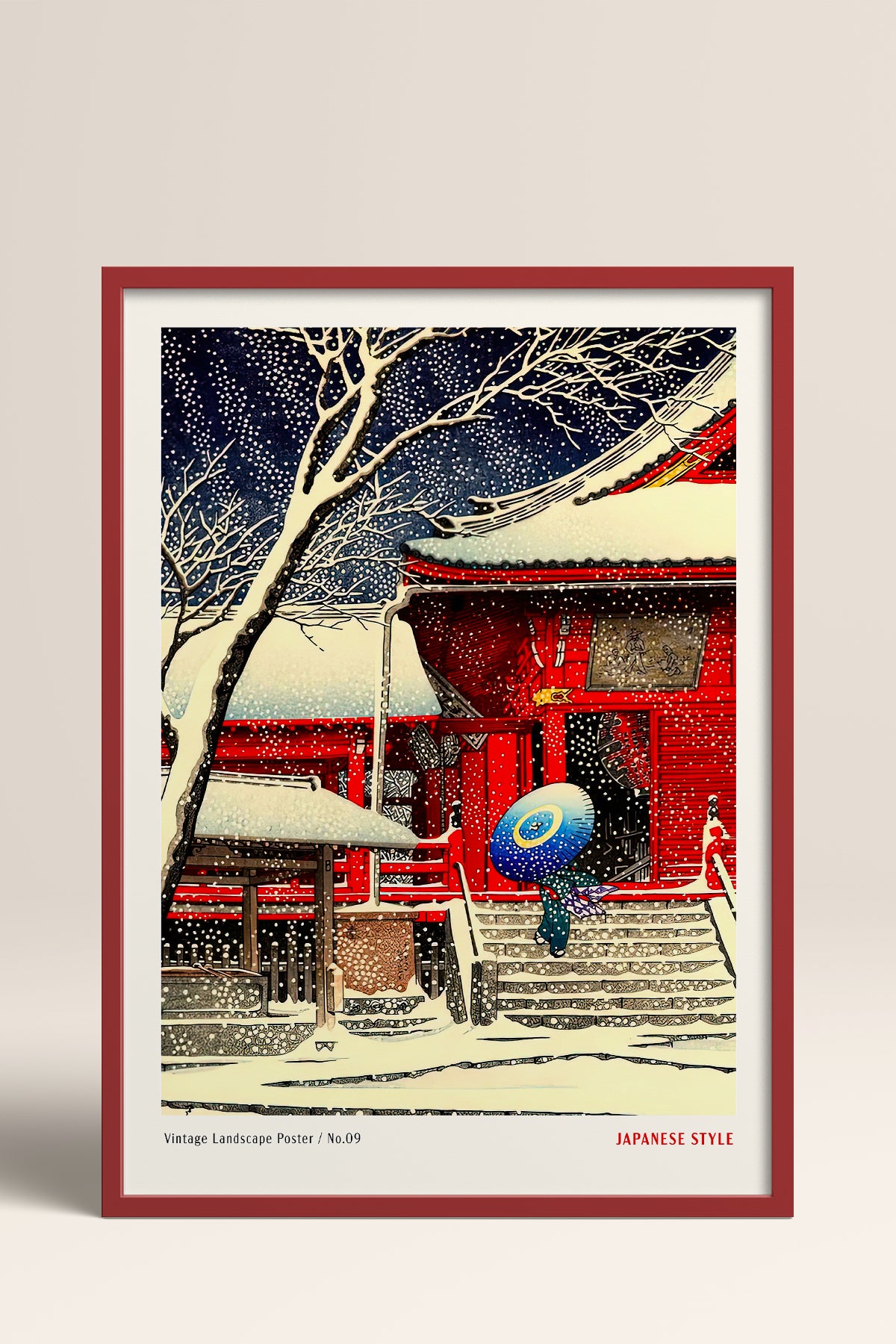 HOMEPACK Ahşap Çerçeveli Tablo Çerçeveli Poster Sanatsal Modern Duvar Dekoru JPN-054
