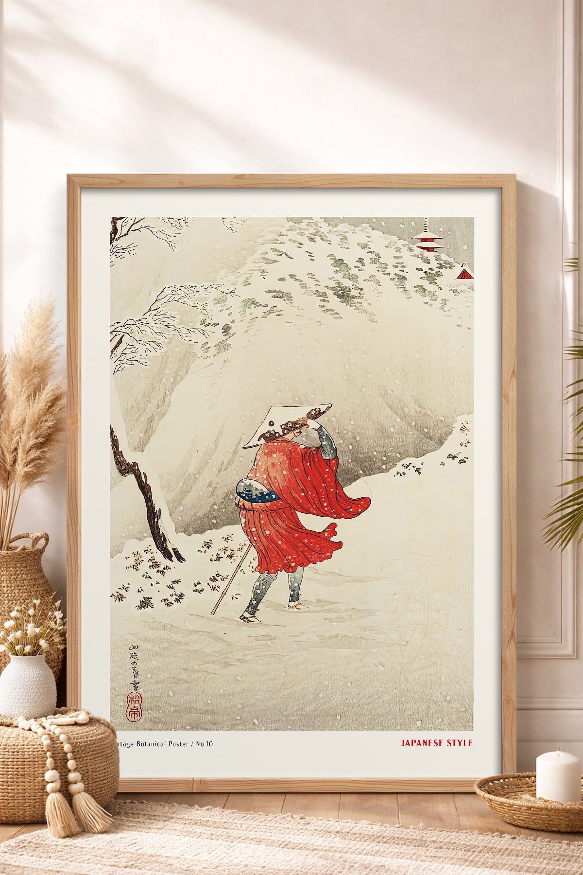 HOMEPACK Ahşap Çerçeveli Tablo Çerçeveli Poster Sanatsal Modern Duvar Dekoru JPN-055