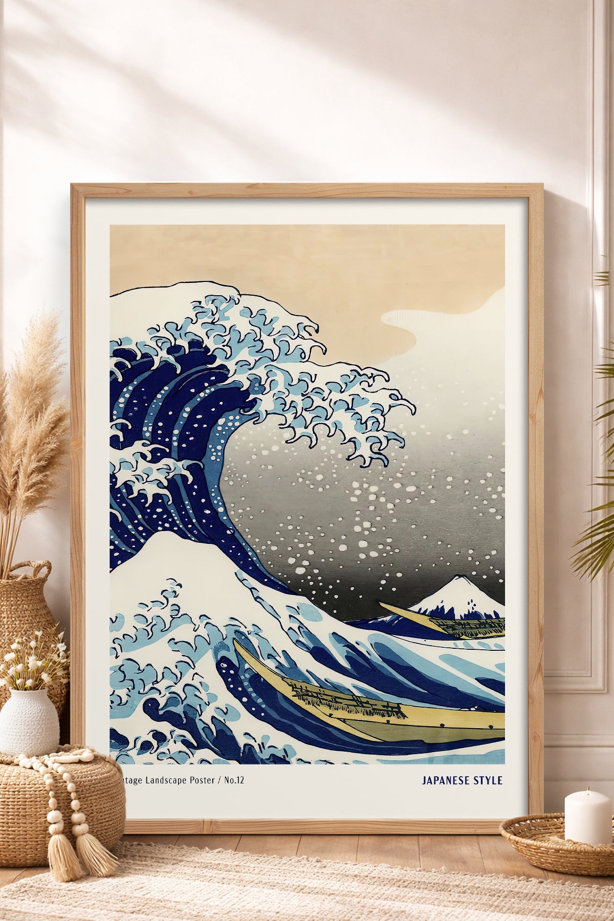 HOMEPACK Ahşap Çerçeveli Tablo Çerçeveli Poster Sanatsal Modern Duvar Dekoru JPN-057