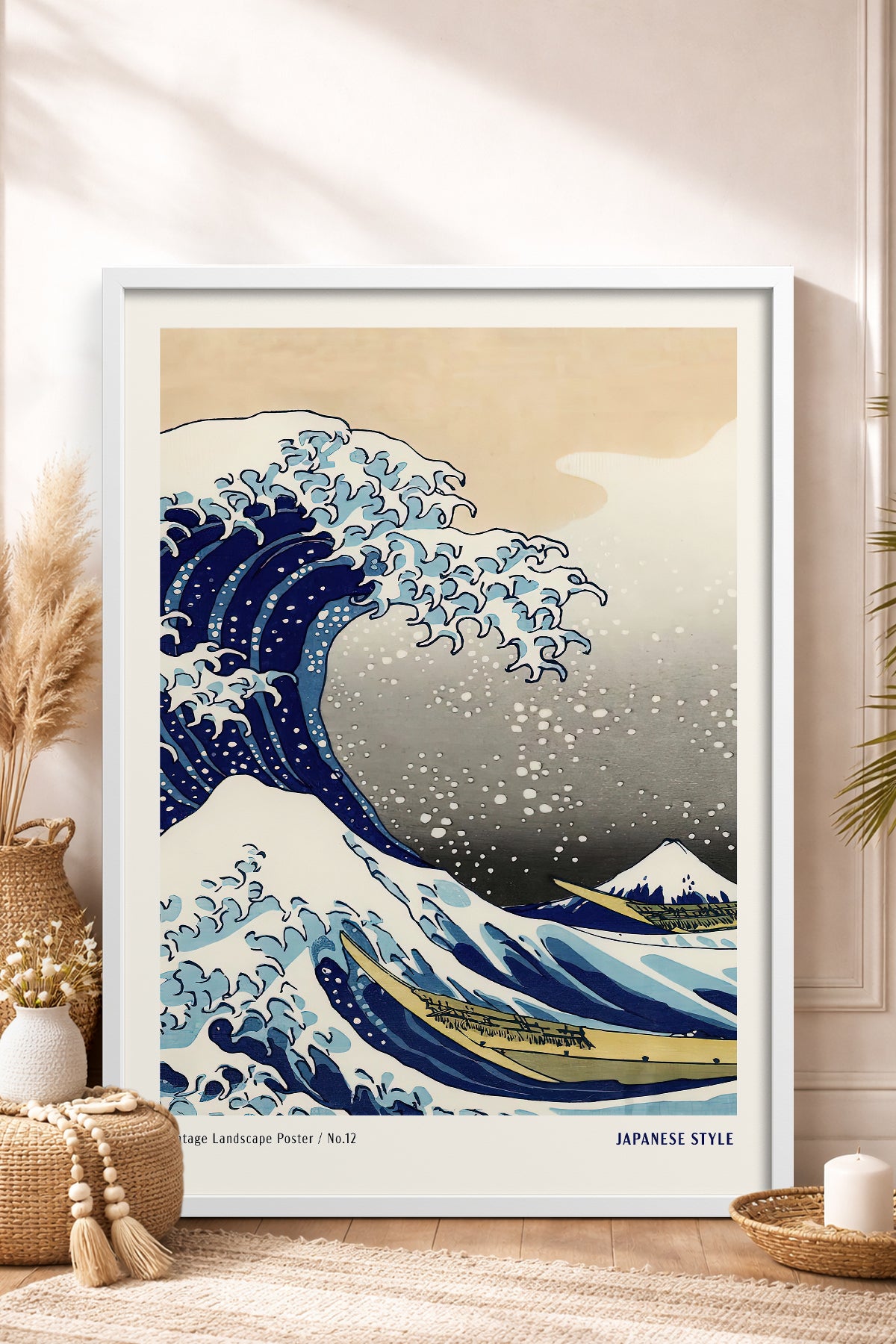 HOMEPACK Ahşap Çerçeveli Tablo Çerçeveli Poster Sanatsal Modern Duvar Dekoru JPN-057